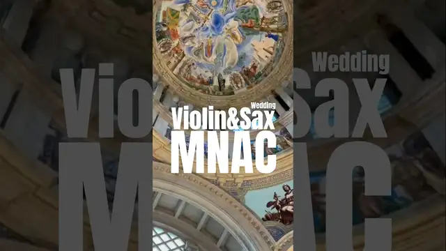 Violin and Saxophone live music at wedding in Barcelona