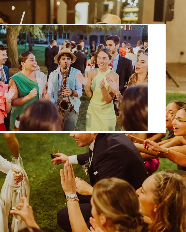 Live music at wedding reception in Spain
